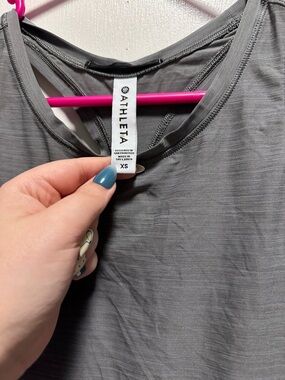 Athleta Gray Racerback Tank Top - XS